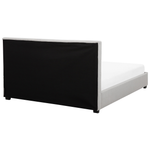 Bett mit Schubladen Stoff LA ROCHELLE 180 x 200 cm Hellgrau