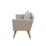 Lounge Set mit Tisch 4-Sitzer VITTORIA Polyrattan Grau