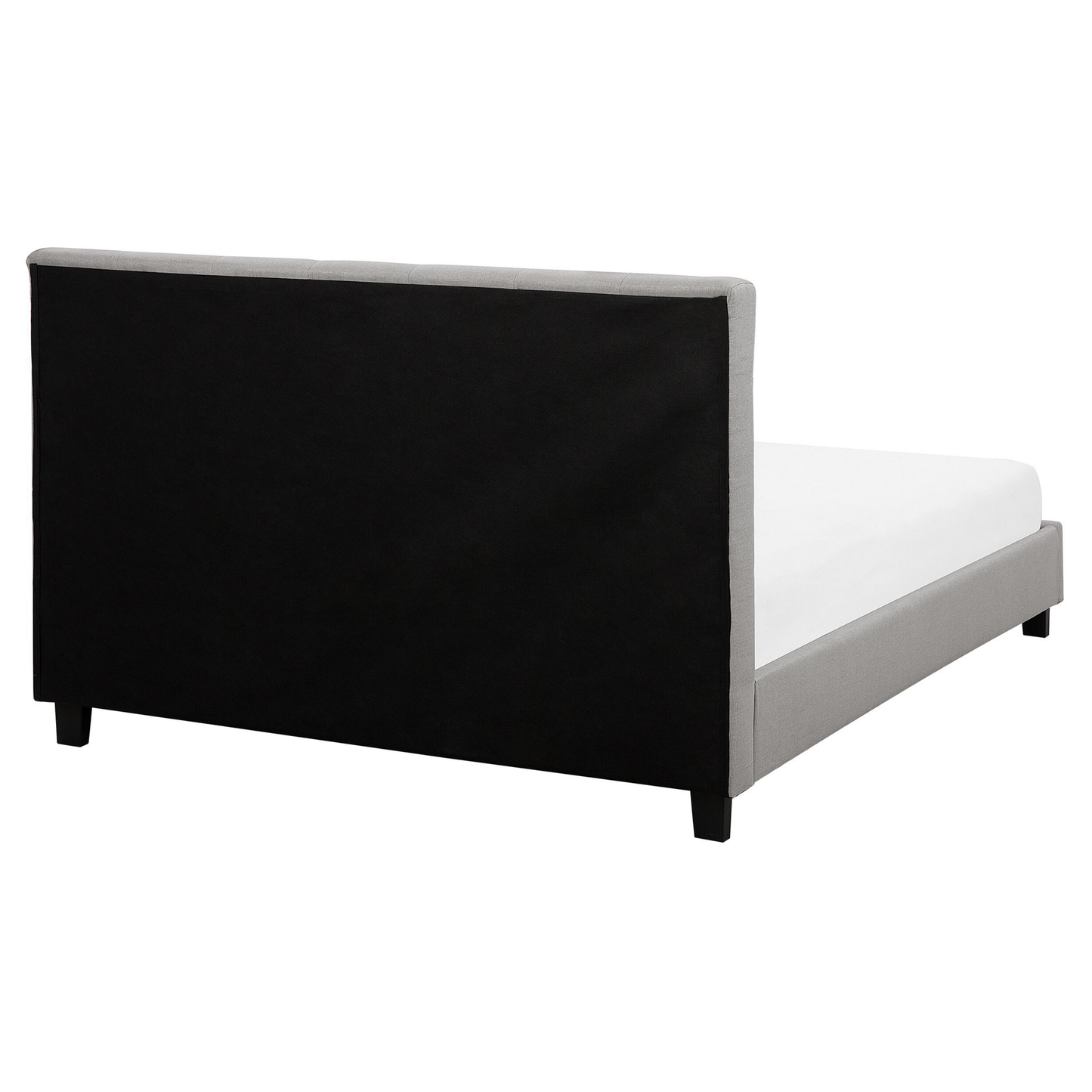 Bett mit Lattenrost Stoff LA ROCHELLE 160 x 200 cm Hellgrau
