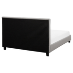 Bett mit Lattenrost Stoff LA ROCHELLE 160 x 200 cm Hellgrau