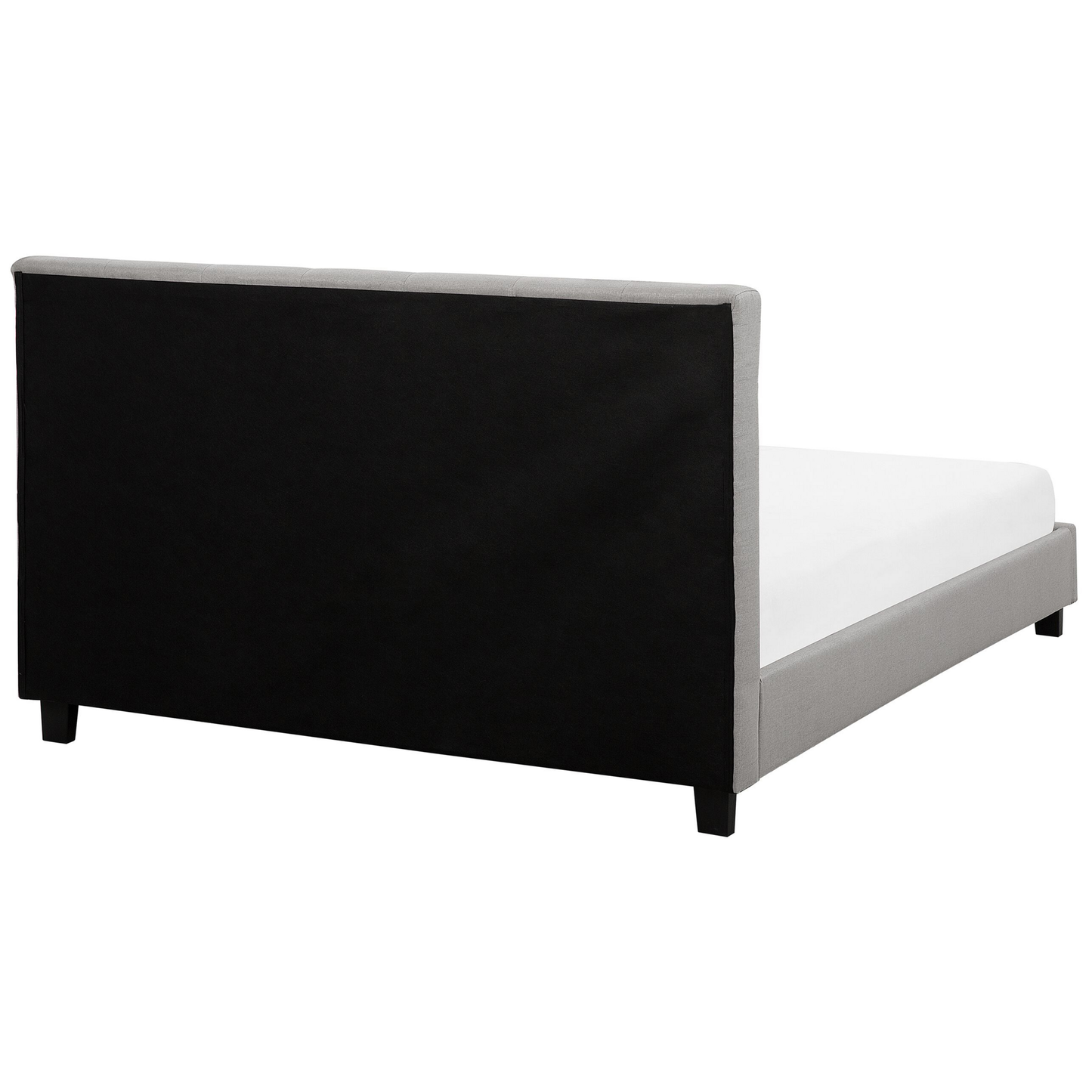 Bett mit Lattenrost Stoff LA ROCHELLE 180 x 200 cm Hellgrau