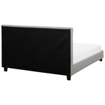 Bett mit Lattenrost Stoff LA ROCHELLE 180 x 200 cm Hellgrau