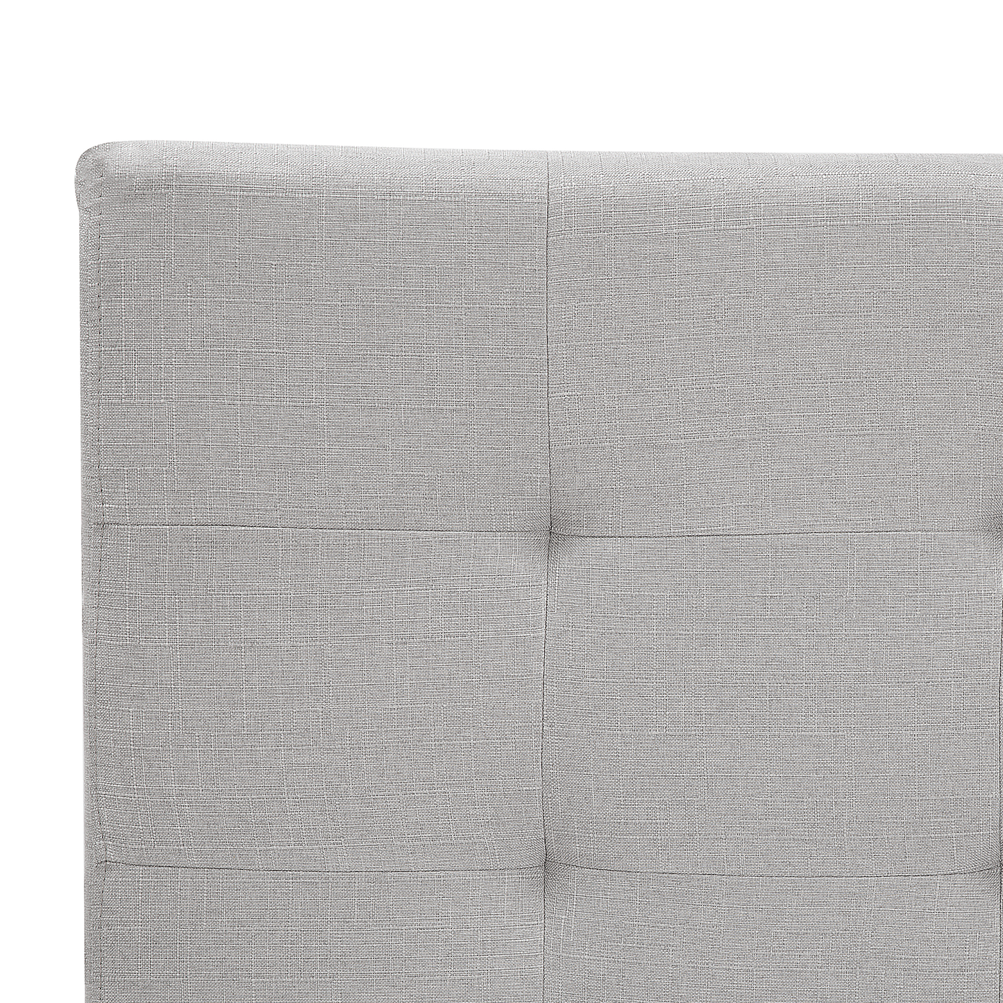 Bett mit Lattenrost Stoff LA ROCHELLE 180 x 200 cm Hellgrau