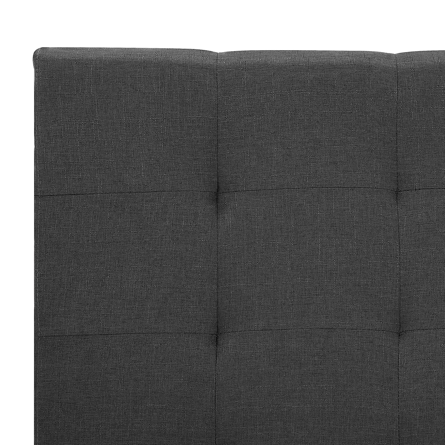 Bett mit Lattenrost Stoff LA ROCHELLE 140 x 200 cm Dunkelgrau