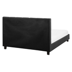 Bett mit Lattenrost Stoff LA ROCHELLE 160 x 200 cm Dunkelgrau