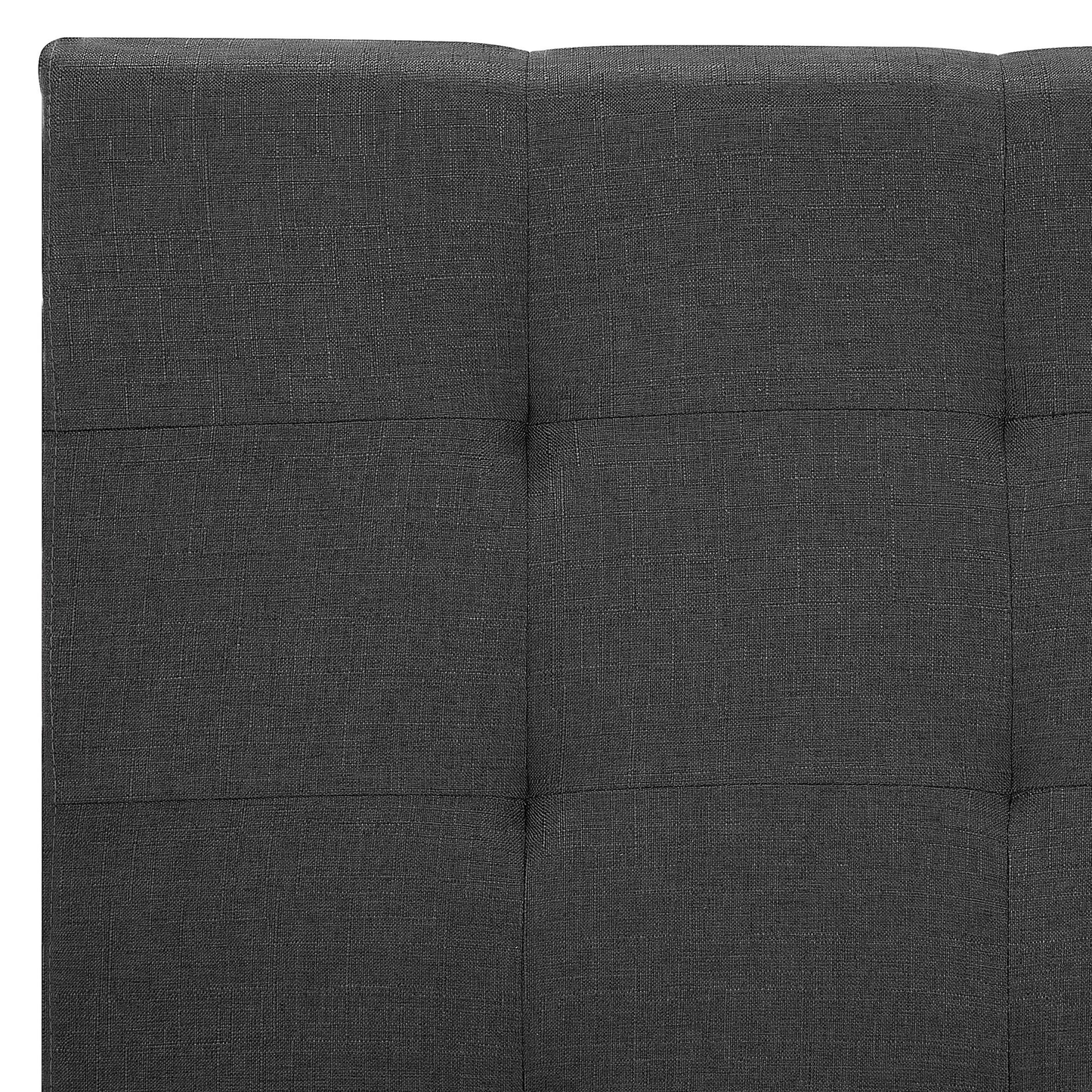 Bett mit Lattenrost Stoff LA ROCHELLE 160 x 200 cm Dunkelgrau