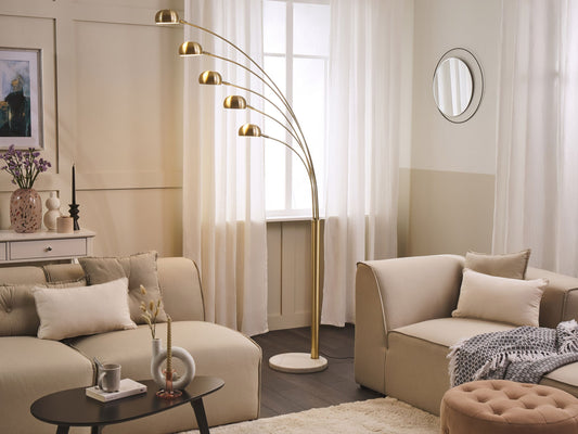 Stehlampe FLINDERS verstellbar Metall Gold