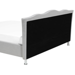 Bett mit Lattenrost Stoff METZ 180 x 200 cm Hellgrau