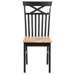 Esszimmerstuhl 2er Set HOUSTON Holz Schwarz