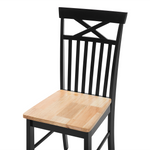 Esszimmerstuhl 2er Set HOUSTON Holz Schwarz