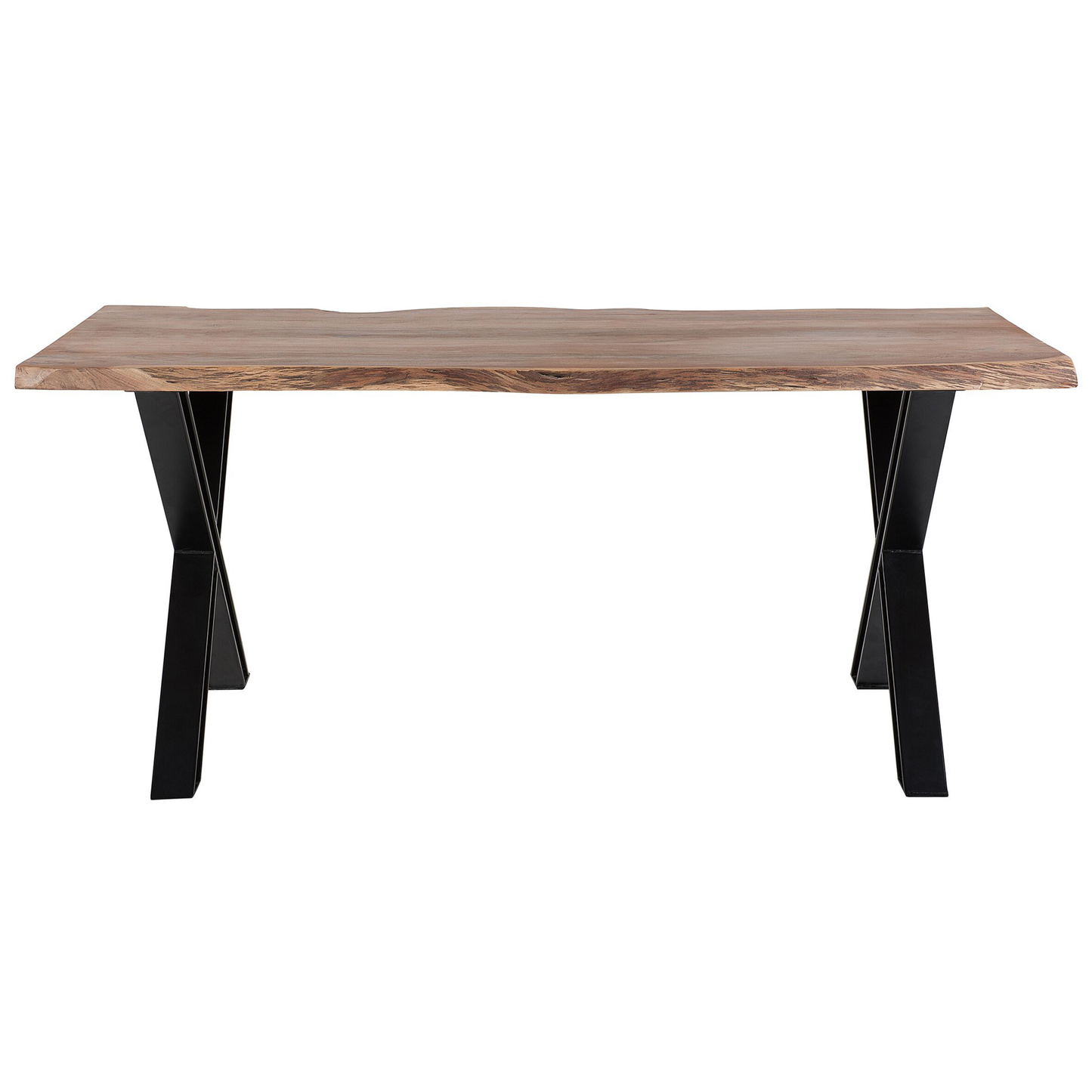 Esstisch Akazienholz hellbraun / schwarz 180 x 95 cm BROOKE
