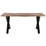 Esstisch Akazienholz hellbraun / schwarz 180 x 95 cm BROOKE