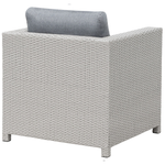 Lounge Set mit Tisch und Ottomane 4-Sitzer MILANO Polyrattan Hellgrau