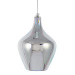 Hängelampe Glas silber Glockenform SOANA