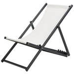 Gartenliege Metall Cremeweiss LOCRI