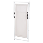 Liegestuhl Aluminium weiss Textilbespannung cremeweiss LOCRI