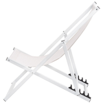 Liegestuhl Aluminium weiss Textilbespannung cremeweiss LOCRI