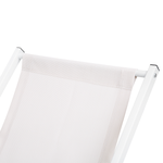 Liegestuhl Aluminium weiss Textilbespannung cremeweiss LOCRI