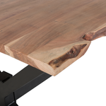 Esstisch Akazienholz hellbraun / schwarz 180 x 95 cm VALBO