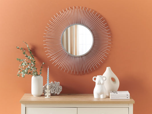 Wandspiegel CILLY 80 cm 80 cm Metall Silber