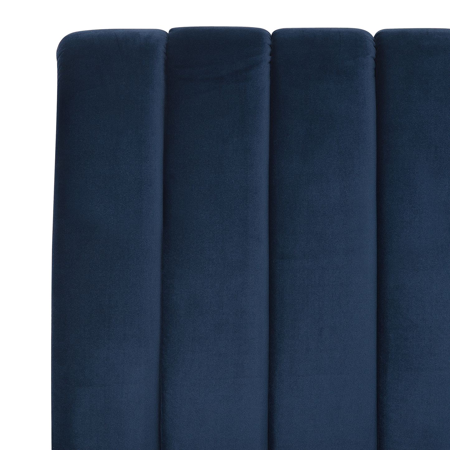 Bett mit Lattenrost Samtstoff MARVILLE 160 x 200 cm Marineblau