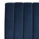 Bett mit Lattenrost Samtstoff MARVILLE 160 x 200 cm Marineblau