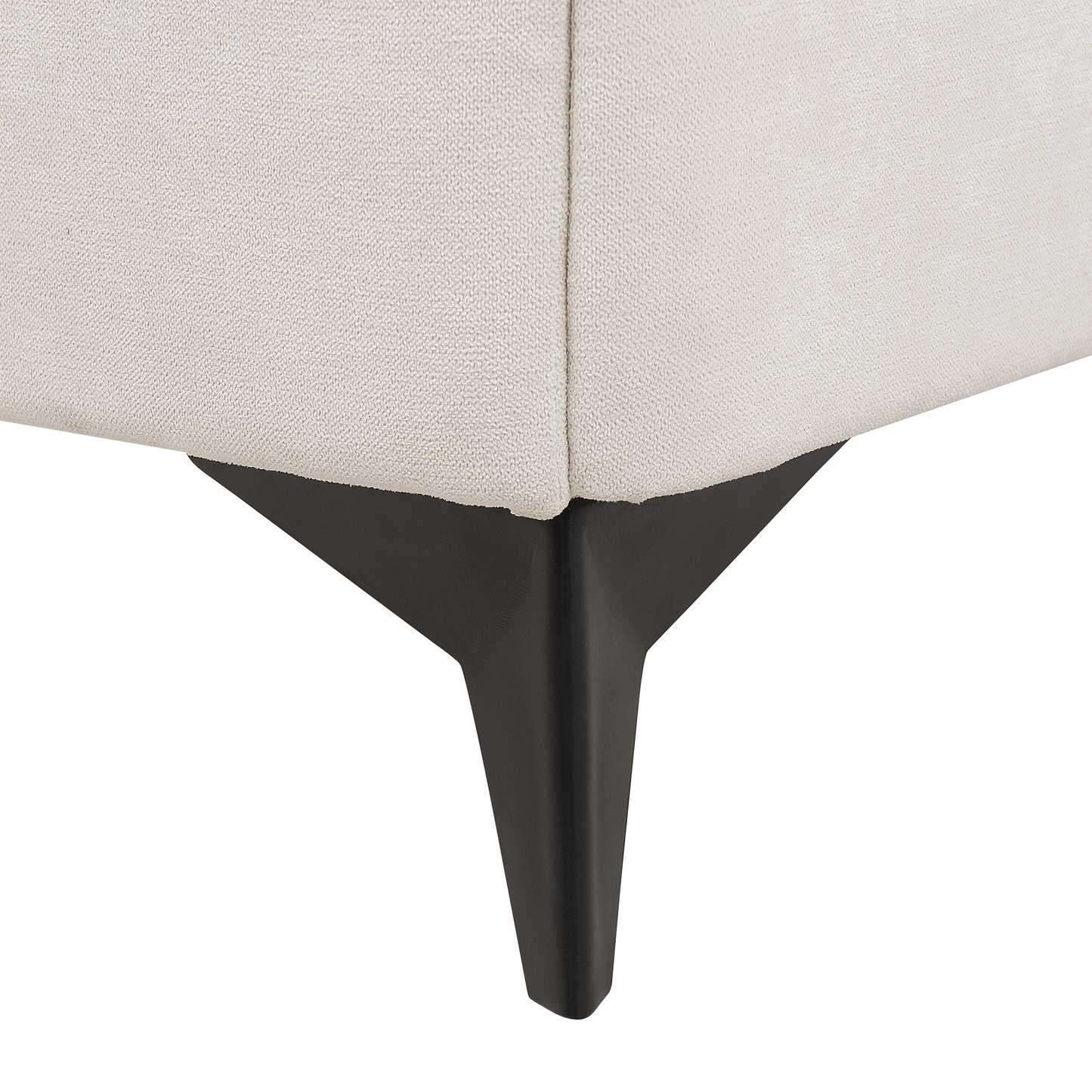 Bett mit Lattenrost Chenillegewebe MELLE 140 x 200 cm Hellbeige