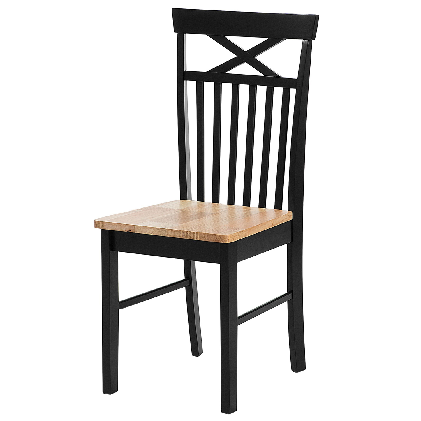Esszimmer Set HOUSTON Holz Braun / Schwarz 4-Sitzer