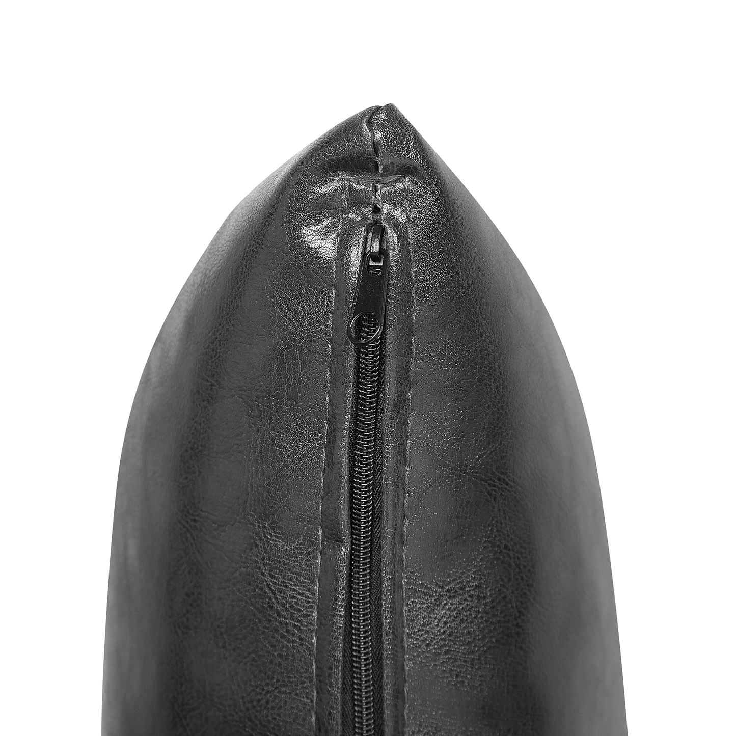 Ecksofa mit Schlaffunktion Lederoptik schwarz linksseitig OGNA