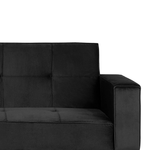Schlafsofa Samtstoff Schwarz VISNES