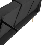 Schlafsofa Samtstoff Schwarz VISNES