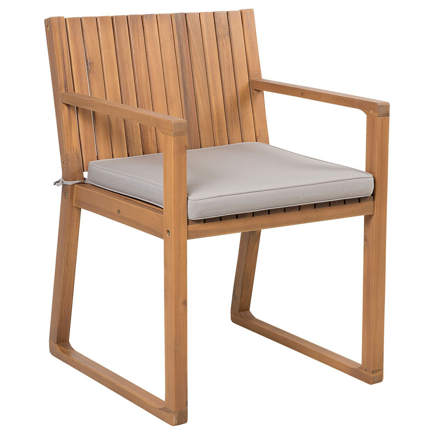 Gartentisch Set Massivholz Taupe SASSARI