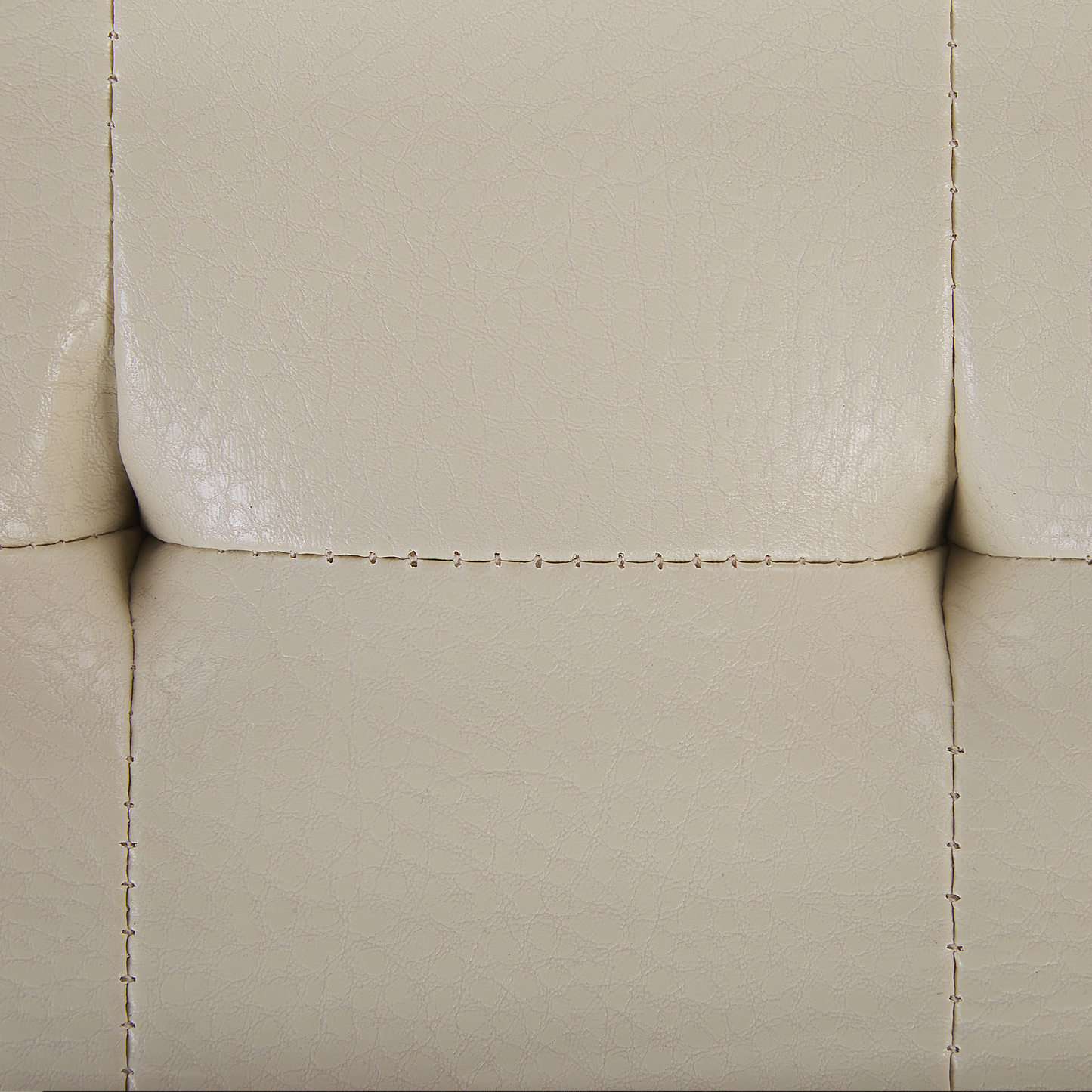 Chaiselongue Kunstleder hellbeige mit Bettkasten rechtsseitig PESSAC II