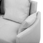 2-Sitzer Schlafsofa Stoff hellgrau HOVIN