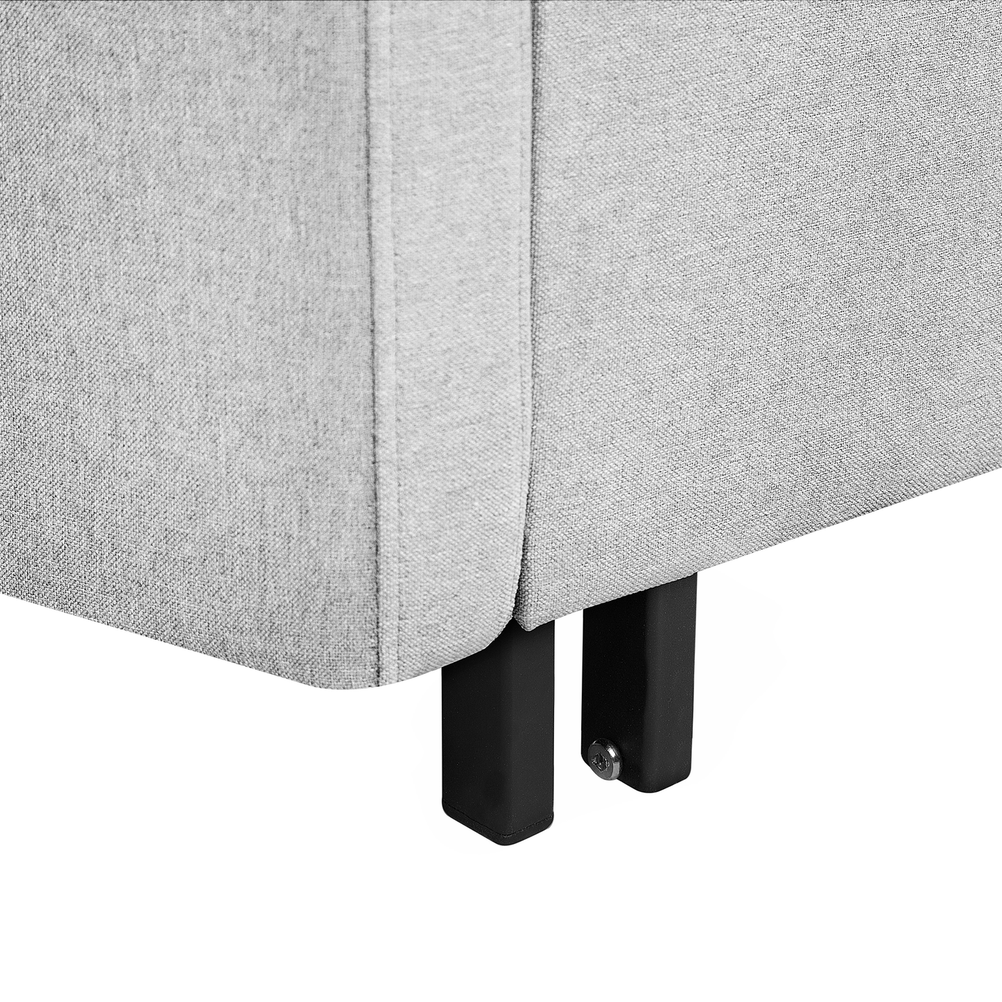 2-Sitzer Schlafsofa Stoff hellgrau HOVIN