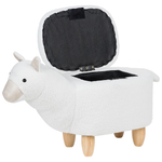 Tierhocker mit Stauraum weiss Alpakaform ALPACA