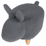 Hocker Polsterbezug grau BUNNY