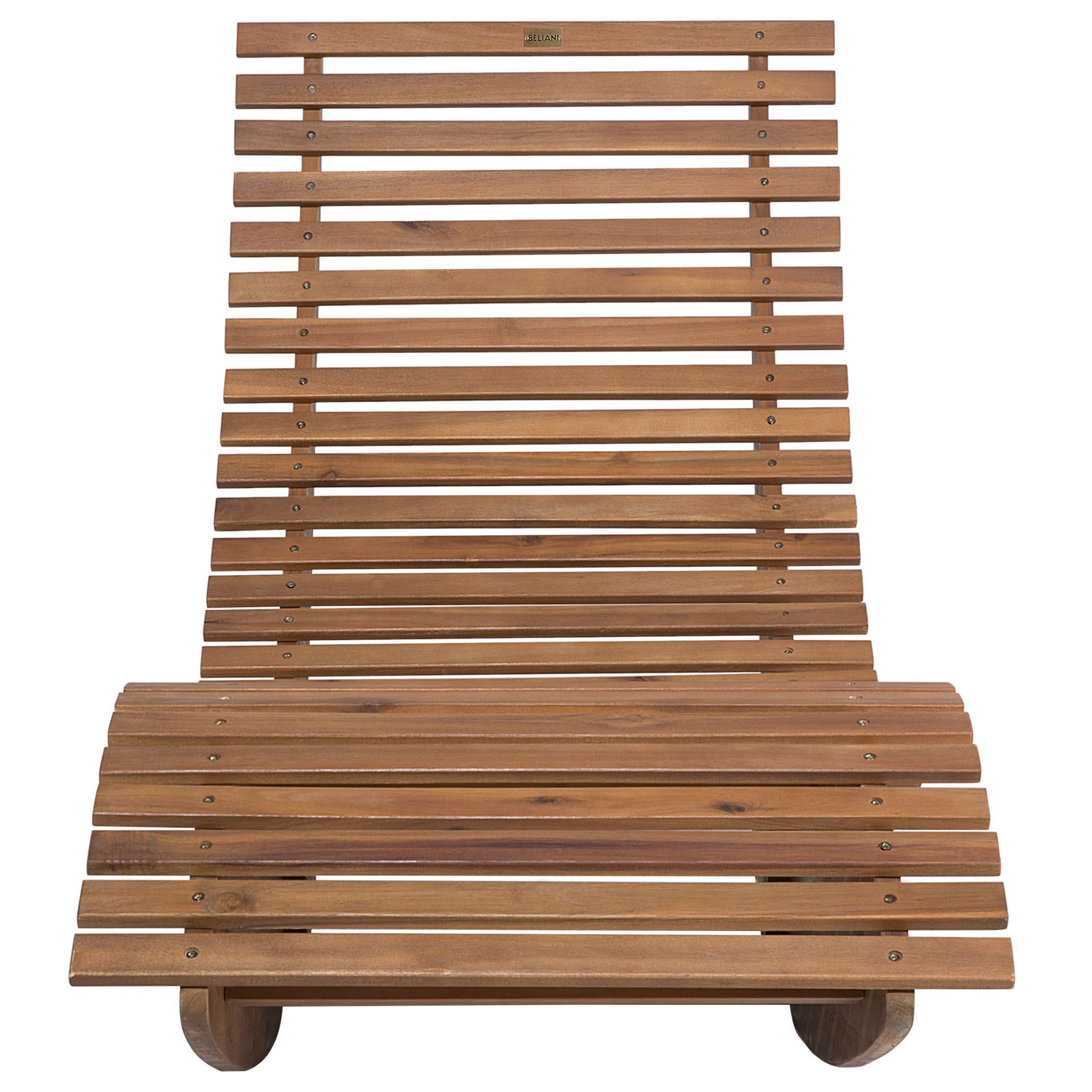 Gartenliege mit Kissen Holz Taupe BRESCIA