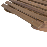 Gartenliege mit Kissen Holz Rot BRESCIA