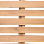 Gartenliege Akazienholz hellbraun Auflage taupe rollbar CESANA