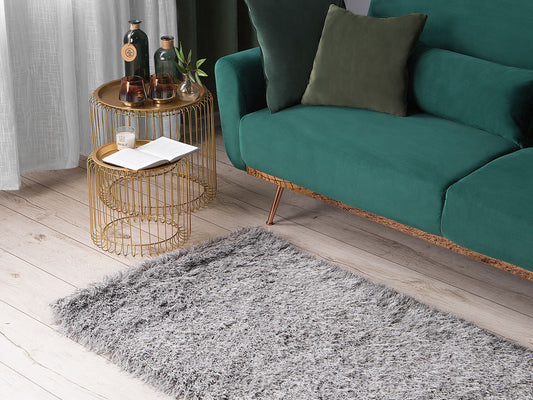 Teppich hellgrau 80 x 150 cm Shaggy CIDE