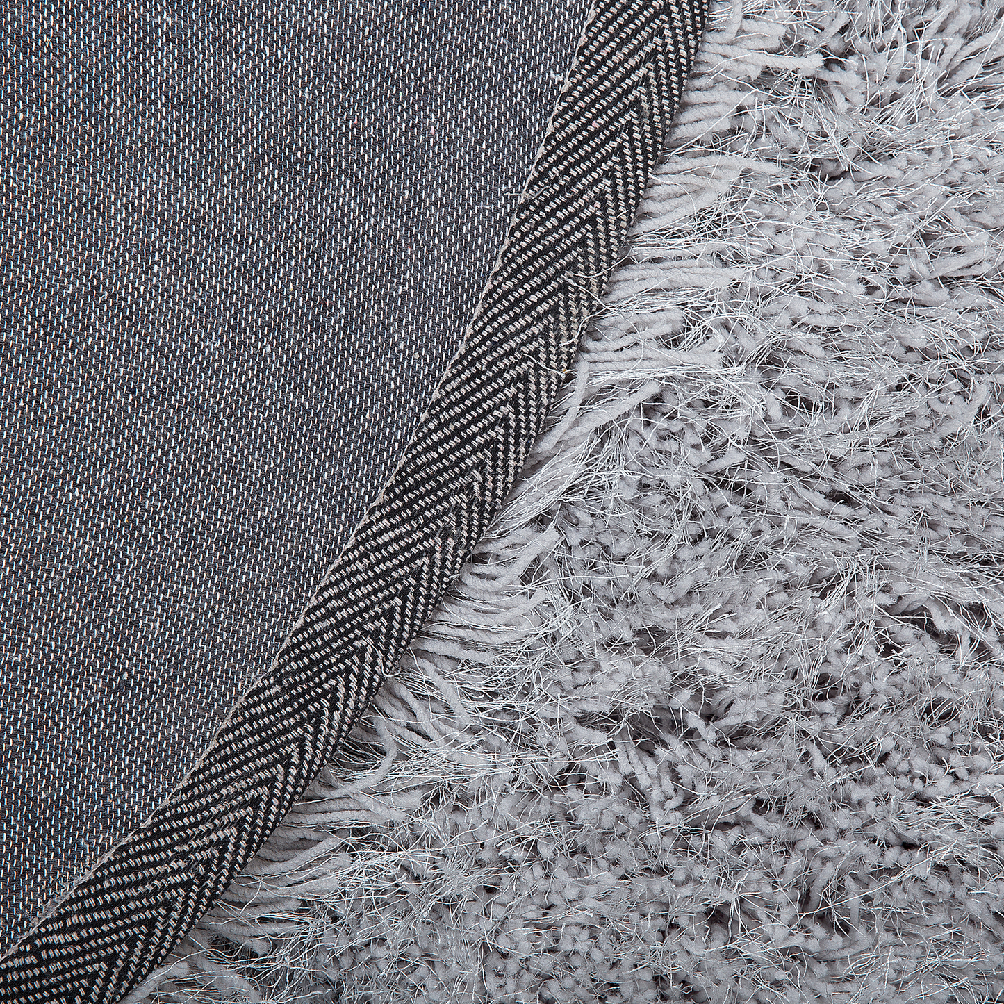 Teppich hellgrau ⌀ 140 cm Shaggy CIDE