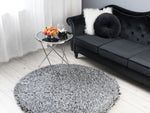 Teppich schwarz-weiss ⌀ 140 cm Shaggy CIDE