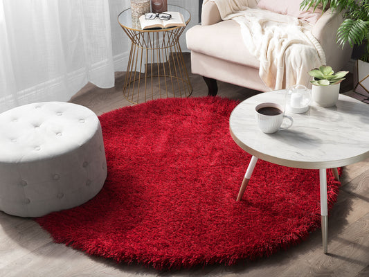 Teppich rot ⌀ 140 cm Shaggy CIDE