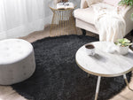 Teppich schwarz ⌀ 140 cm Shaggy CIDE