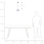 Hängelampe hellblau rund ESERA