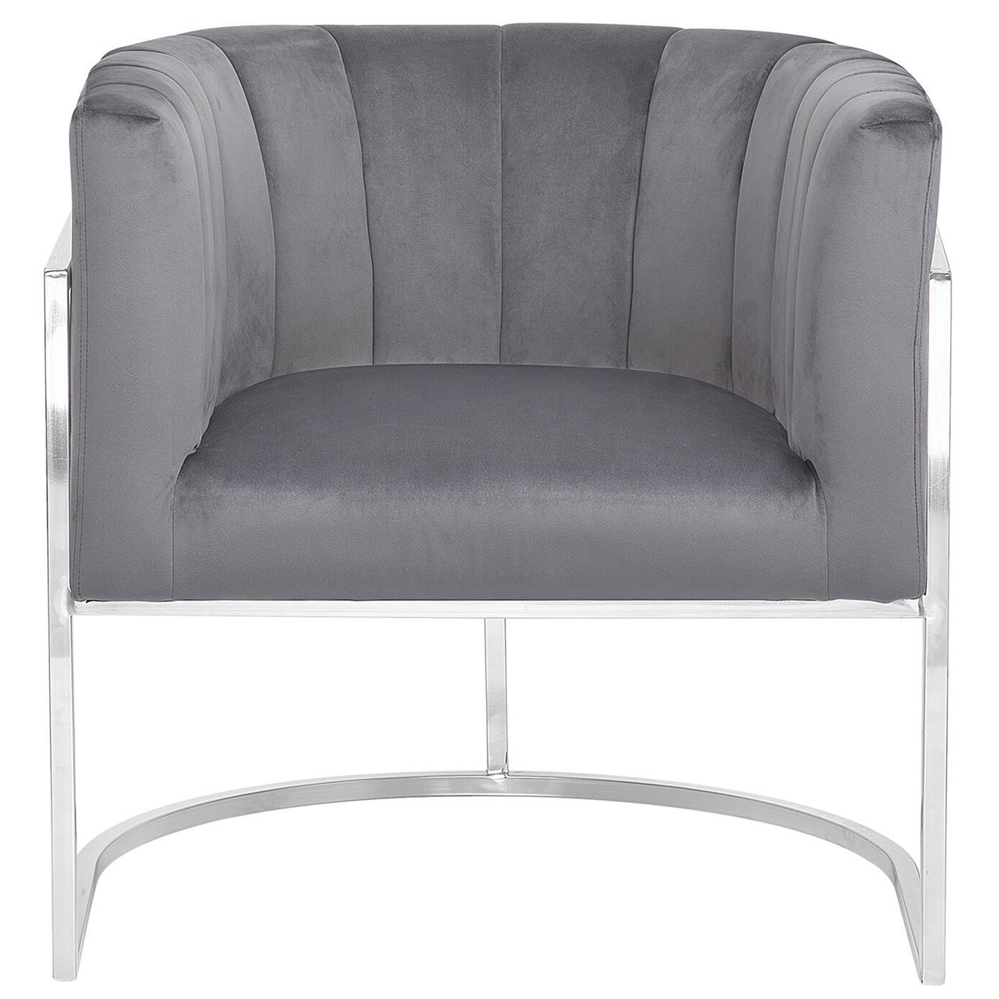 Sessel LARVIK Samtstoff Grau