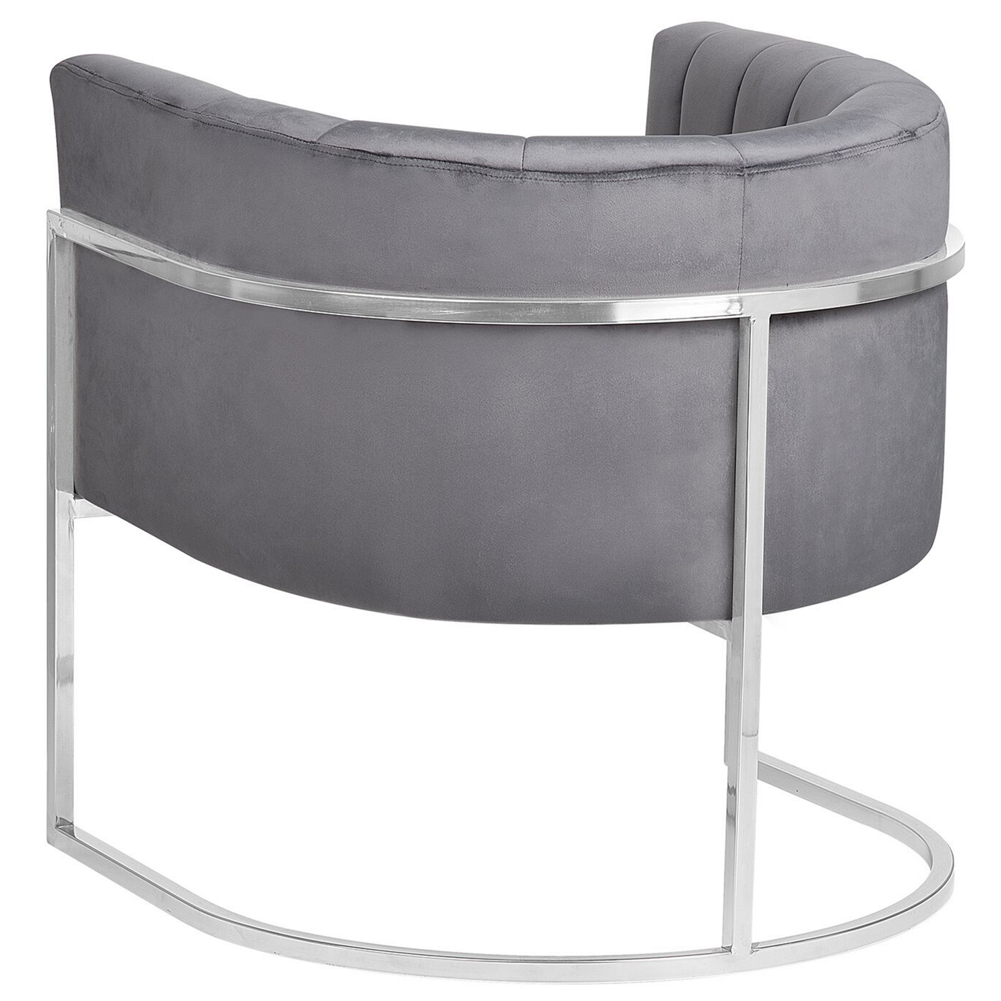 Sessel LARVIK Samtstoff Grau