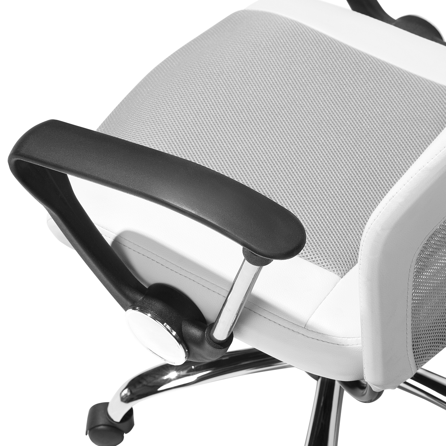 Bürostuhl drehbar PIONEER Kunstleder Weiss