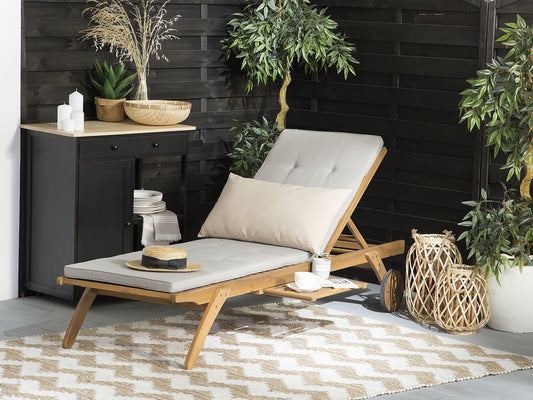 Auflage für Gartenliege CESANA taupe 192 x 56 x 5 cm